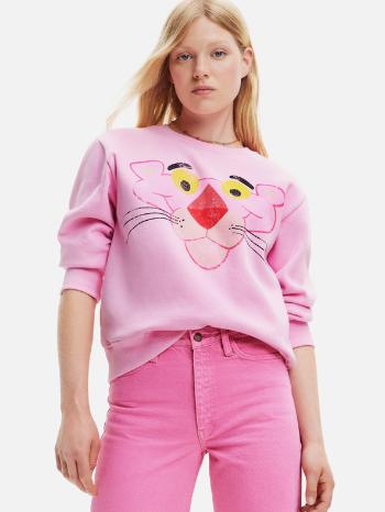 Desigual Pink Panther Mikina Růžová