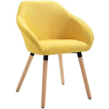 Jídelní židle žlutá textil (283456)