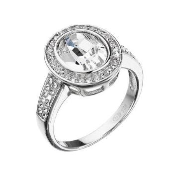 Evolution Group CZ Stříbrný prsten s kamínky Swarovski Crystal 35048.1