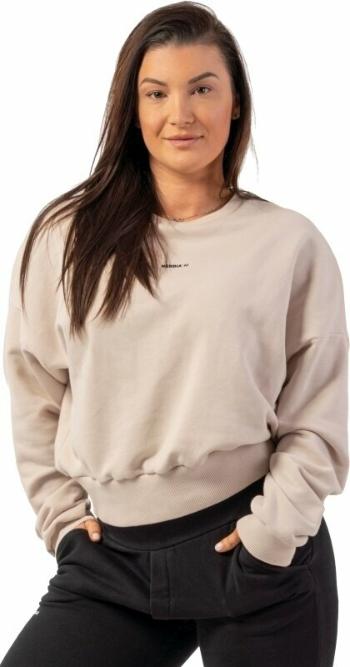 Nebbia Loose Fit Sweatshirt "Feeling Good" Cream M-L Fitness mikina