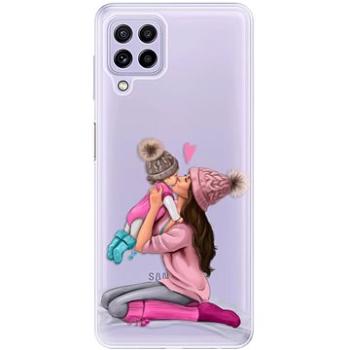 iSaprio Kissing Mom - Brunette and Girl pro Samsung Galaxy A22 (kmbrugirl-TPU3-GalA22)