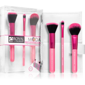 Royal and Langnickel Moda Complexion Perfection sada štětců na cesty Pink 4 ks