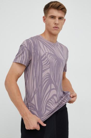 Bavlněné tričko Outhorn fialová barva