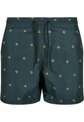 Urban Classics Embroidery Swim Shorts anchor/bttlgrn/lmnmstrd - 3XL