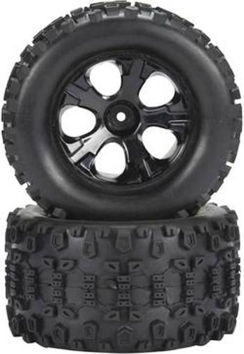 Kompletní kola XL Bull Reely RE-6549747 pro monster truck, 129 mm, 1:10, 1 ks, černá