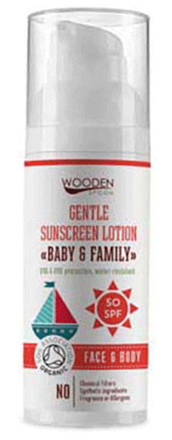 Woodenspoon Opalovací tělové mléko Baby & Family SPF 50 50 ml