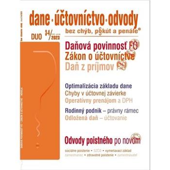 DUO 3-4/2023  – Dane, účtovníctvo, odvody bez chýb, pokút a penále (9771336798299)