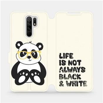 Flipové pouzdro na mobil Xiaomi Redmi 9 - M041S Panda - life is not always black and white (5903516312269)