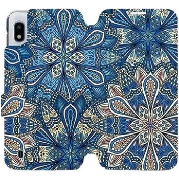 Flipové pouzdro na mobil Samsung Galaxy A10 - V108P Modré mandala květy (5903226879304)