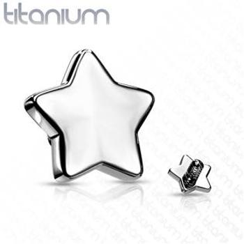 Šperky4U Náhradní hvězdička k labretě TITAN, závit 1,2 mm, rozměr 3 mm - TIT1071-03