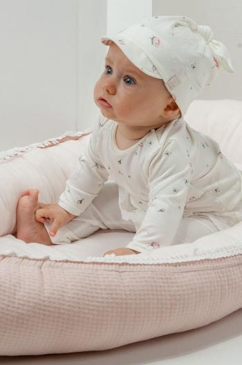 Dětska čepice Jamiks bílá barva, z tenké pleteniny