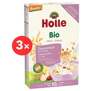 HOLLE BIO Junior musli 3 zrnné s ovocem 3× 250 g (7640104952295)