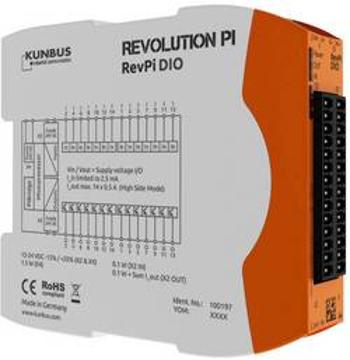 Rozšiřující modul pro PLC SPS Kunbus RevPi DIO PR100197, 24 V