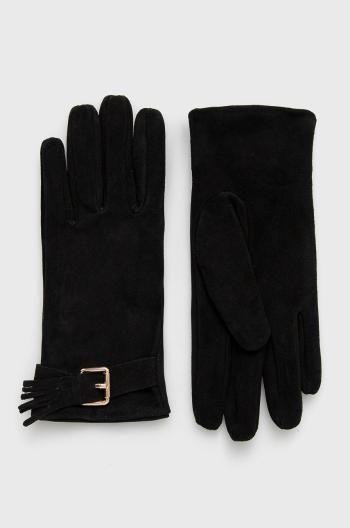 Semišové rukavice Pennyblack dámské, černá barva