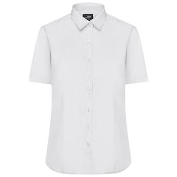 James & Nicholson Dámská košile s krátkým rukávem JN679 - Bílá | XXXL