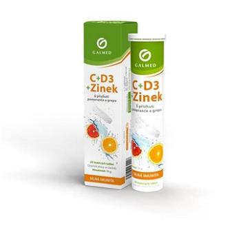 Galmed Vitamín C+Vitamín D3+Zinek 20 tablet (8594058230226)