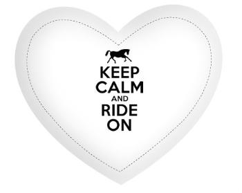 Polštář Srdce Keep calm and ride on