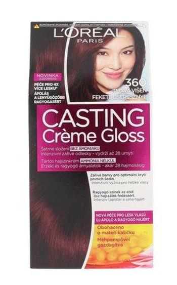 Barva na vlasy L´Oréal Paris - Casting Creme Gloss 360 Black Cherry 1 ks , Tmavá, višeň