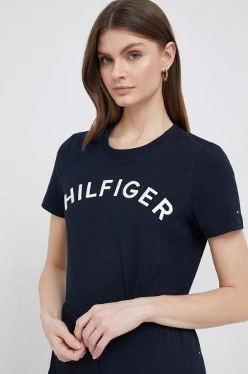 Bavlněné tričko Tommy Hilfiger tmavomodrá barva