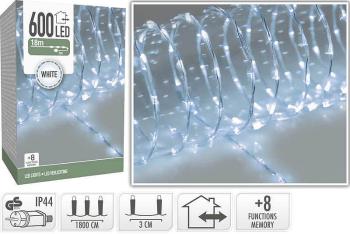 HOMESTYLING Vánoční světelný řetěz studená bílá 600 LED / 18 m KO-AX9621020