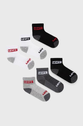 Dětské ponožky Levi's šedá barva