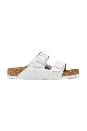 Kožené pantofle Birkenstock Arizona pánské, bílá barva, 1025048