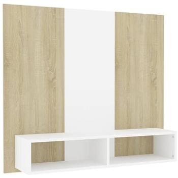 SHUMEE nástěnná bílá dub sonoma, 102 × 23,5 × 90 cm (808265)