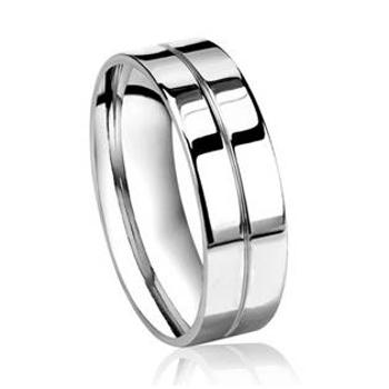 Šperky4U OPR0035 Pánský ocelový prsten, šíře 8 mm - velikost 63 - OPR0035-P-63