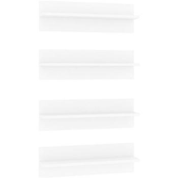 Shumee Nástěnné 4 ks bílé 60×11,5×18 cm dřevotříska, 807316 (807316)