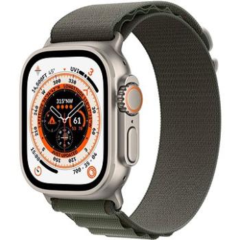 Apple Watch Ultra 49mm titanové pouzdro se zeleným alpským tahem - Small (MNHJ3CS/A)