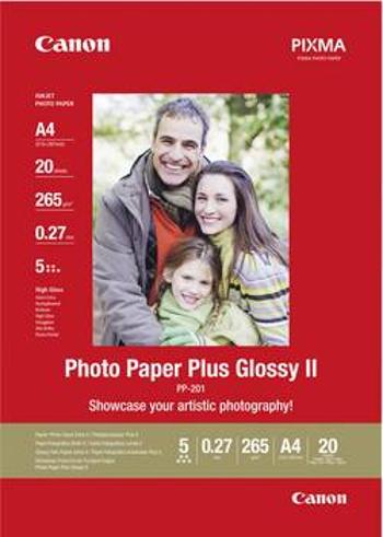 Fotografický papír Canon Photo Paper Plus Glossy II PP-201 2311B019, A4, 20 listů