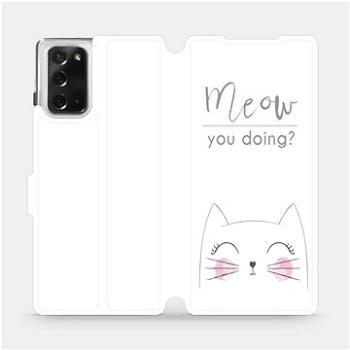 Flipové pouzdro na mobil Samsung Galaxy Note 20 - M098P Meow you doing? (5903516331673)