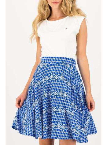 Blutsgeschwister modrá sukně Fullmoon Circle Skirt Dutch Delft