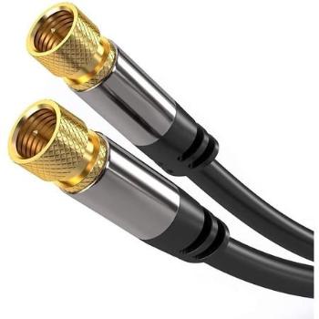 PremiumCord Satelitní antenní HQ kabel F male - F male (135 dB) 4x stíněný 3m