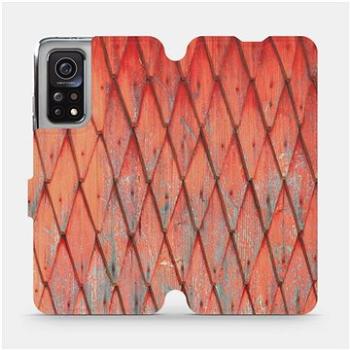 Flipové pouzdro na mobil Xiaomi MI 10T Pro - MK01S Oranžový vzor dřeva (5903516465569)