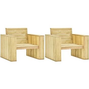 Zahradní židle 2 ks 89 x 76 x 76 cm impregnované borové dřevo 3053201 (3053201)