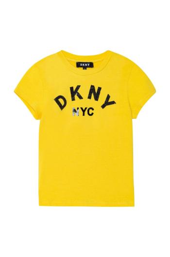 Dětské tričko Dkny žlutá barva