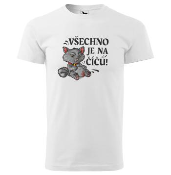 Tričko Všechno je na číču (Velikost: 2XL, Typ: pro muže, Barva trička: Bílá)