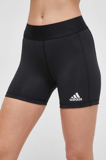 Tréninkové šortky adidas Performance Techfit černá barva, hladké, medium waist, FK0993