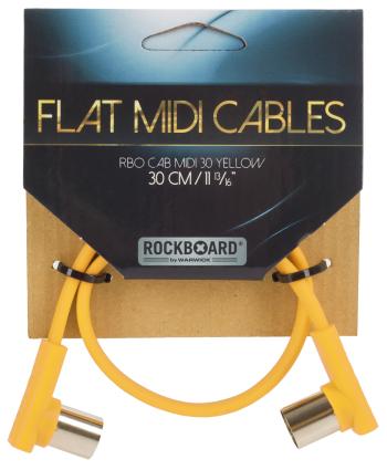 Rockboard Flat MIDI Cable Yellow 30 cm