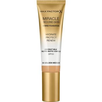 Max Factor Miracle Second Skin hydratační krémový make-up SPF 20 odstín 06 Golden Medium 30 ml