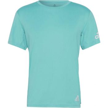 adidas RUN IT TEE Pánské běžecké tričko, zelená, velikost S