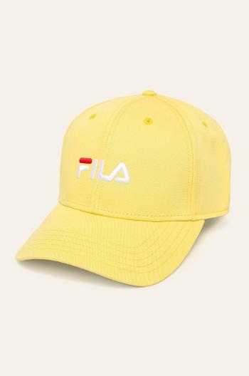 Čepice Fila žlutá barva, s aplikací