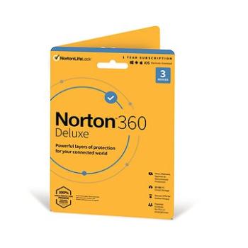 Norton 360 Deluxe 25GB, VPN, 1 uživatel, 3 zařízení, 12 měsíců (elektronická licence) (21405802)