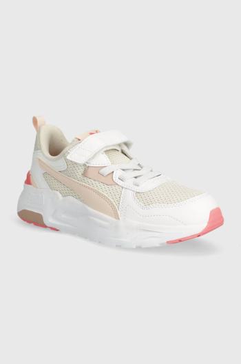 Dětské sneakers boty Puma Trinity Lite AC+ PS béžová barva