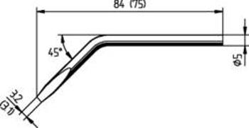 Pájecí hrot Ersa ERSADUR 052JD, zalomený, 3,2 mm