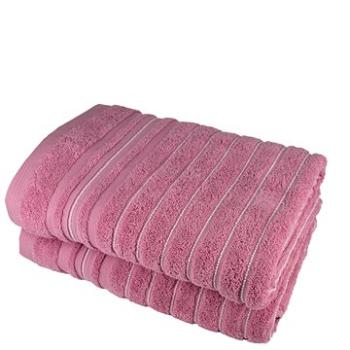 Dommio Osuška Stripes růžový 70×140 cm (8592653028545)
