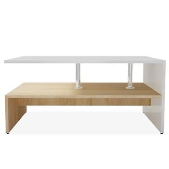 Konferenční stolek dřevotříska 90x59x42 cm dub a bílá (244856)