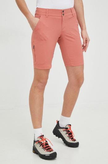 Outdoorové šortky Columbia Saturday Trail oranžová barva, medium waist