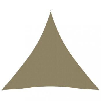 Stínící plachta trojúhelníková 5 x 5 x 5 m oxfordská látka Dekorhome Béžová